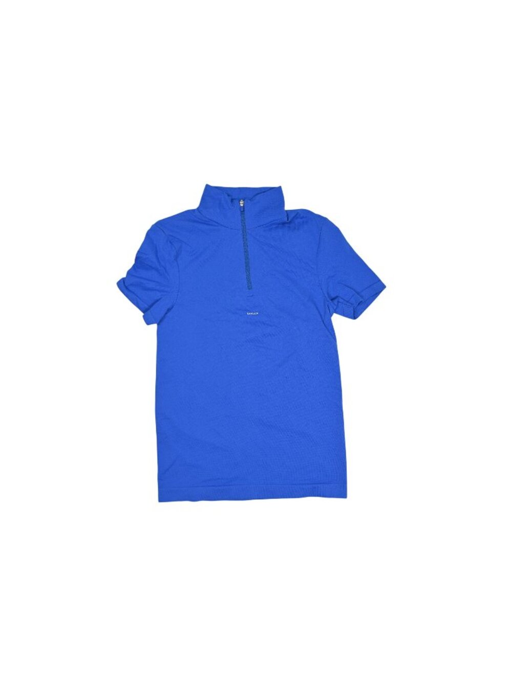 Pangaia Piant Stretch Zipped Short Sleeve Top in Gaia Blue